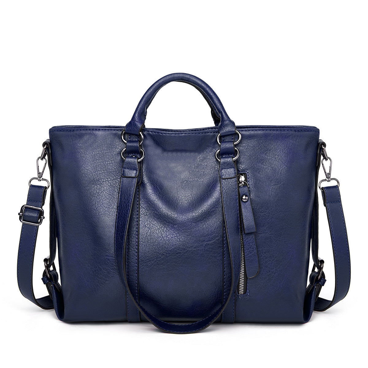 Wholesale PU Soft Leather Large Capacity Tote Bag Shoulder Handbag